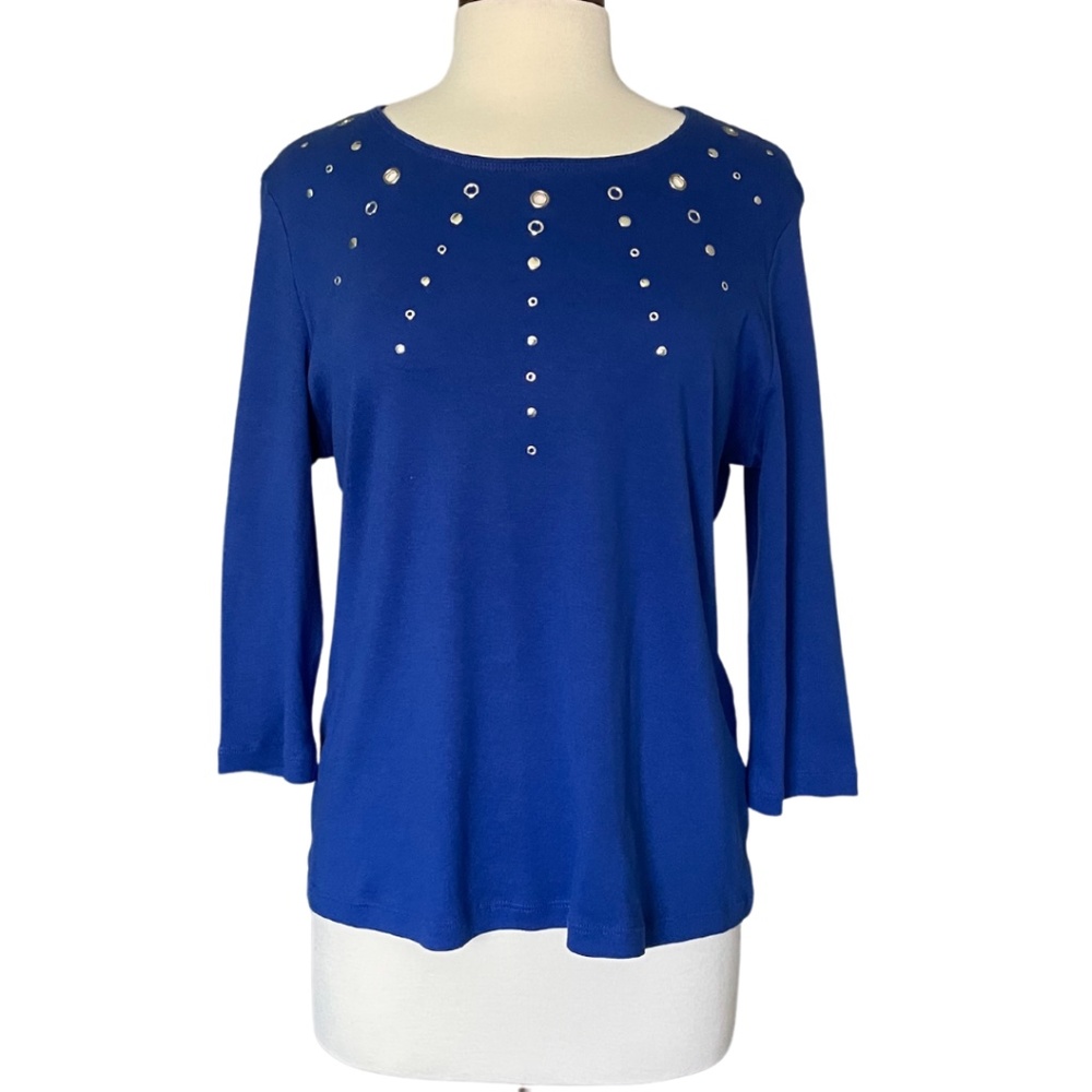 Karen Scott Studded Top Size PXL